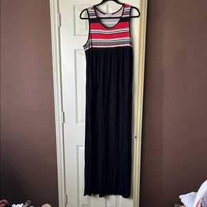 White Birch Striped Sleeveless Dress